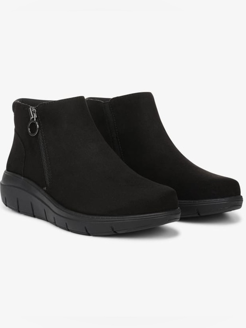 Ryka Echo Versa Womens Ankle Booties Black Suede Water Repellent 9.5 Excellent